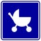 Baby stroller vector sign