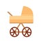 Baby Stroller with Wheels Vector Illustration