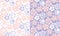 Baby style floral pattern in pastel rosy color.