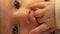 Baby Sucking Her Fingers, Closeup. 4K UltraHD, UHD