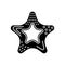 Baby teether black glyph icon