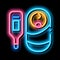 baby temperature measurement neon glow icon illustration