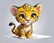 Baby tiger cat kitten cartoon comedy character