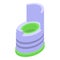 Baby toilet icon isometric vector. Child training