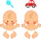 Baby + toy clip art