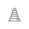 Baby Toy Pyramid outline icon