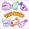 Baby toy set. Cute object for small children.