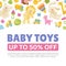 Baby Toy Store and Shop Banner Design Vector Template