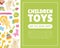 Baby Toy Store and Shop Banner Design Vector Template