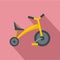 Baby tricycle icon, flat style