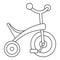 Baby tricycle icon, outline style