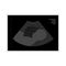 Baby ultrasound picture flat icon