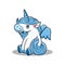 Baby unicorn mascot carton vector illustration