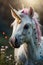 Baby Unicorn Portrait: Golden Horn and Butterfly Bliss