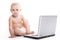 Baby using laptop