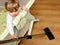 Baby with vacuum cleaner