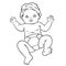 Baby vector hand drawing. Isolated child illustration.