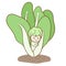 Baby vegetable with white background . Vector flat illustration
