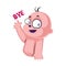 Baby waving and saying Bye vector illustration on a