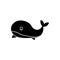 Baby whale icon vector. Whale illustration sign. Sperm whale symbol. Sea life logo.
