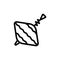 Baby whirligig thin line icon. Outline symbol spinning top for the design of children`s webstie and mobile applications