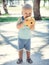 Baby with wicker ball