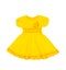 Baby yellow dress isolated on white background