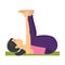 Baby yoga pose. Exercise for body stretch