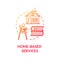 Babycare homebased services concept icon