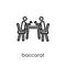 Baccarat icon. Trendy modern flat linear vector Baccarat icon on