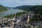 Bacharach with river rhine in Germany