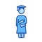 Bachelor degree line icon.