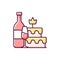 Bachelorette party RGB color icon