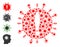Bacilla Virus Exclamation Mosaic Icon and More Icons