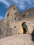 Back Access Door and Outer Walls of the Medieval Village of Monteriggioni in Siena, Tuscany - Italy