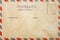 Back of airmail blank postcard template