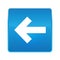 Back arrow icon shiny blue square button