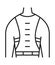 Back brace icon. Orthopaedic rehabilitation icon vector. Physical therapy