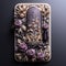 Back Case with decorative 3D elements including flowers and leaves