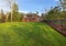 Back of the cedar house with deck