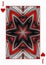 Back Design of Playing Card with abstract colorful russian star