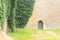 Back door in wall of Castle Lipnice