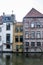 Back facades along Leie Rier in Gent, Flanders, Belgium