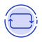 Back, Front, Twitter, Sets Blue Dotted Line Line Icon