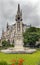 Back Garden Flying Buttresses Overcast Notre Dame Cathedral Paris France