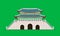 Back gwanghwamun gate gyeongbokgung palace in seoul south korea vector illustration eps10