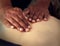 Back massage with a physiotherapist