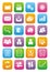 Back office flat style icon set