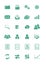 Back office icon sets - green