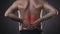 Back pain, kidney inflammation, ache in man`s body